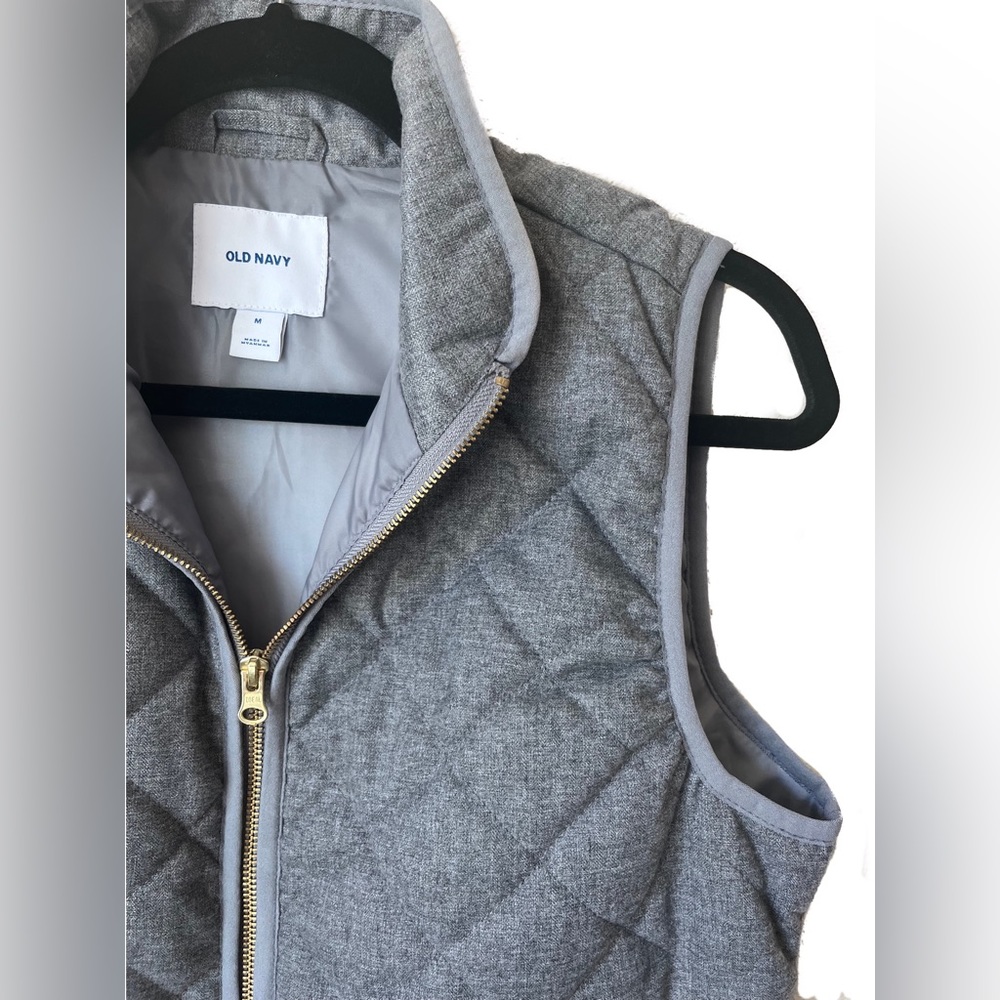 Gray Quilted Vest